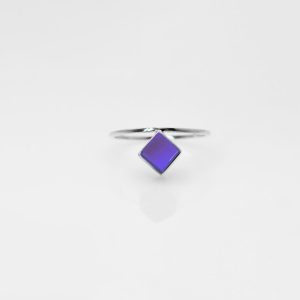 Mini Cube indigo ring